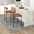 26 Inch Upholstered Bar Stools Set of 2 Counter Height Bar Chairs