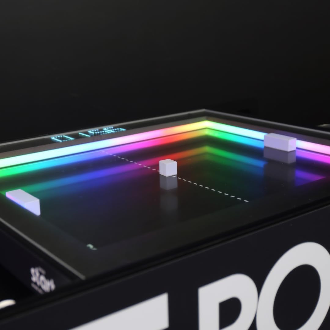 Atari Pong® Mechanical Coffee Table Arcade Game – Retro Electromechanical Fun with LED Score Display and Hide-Away Controls