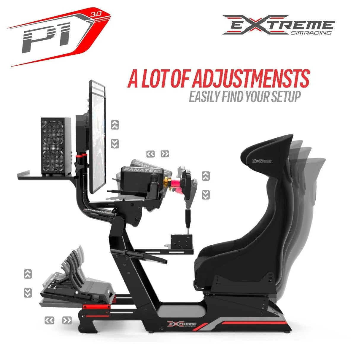 SIM Racing Cockpit P1 3.0 - Full of Accessories