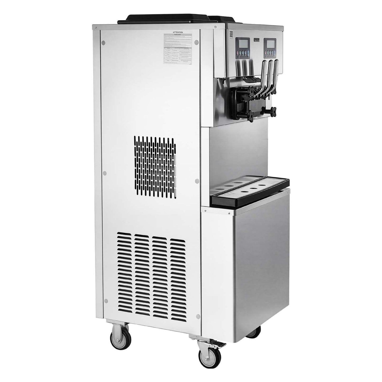 VEVOR Commercial Ice Cream Machine Dual Compressors 3-Flavor Ice Cream Maker