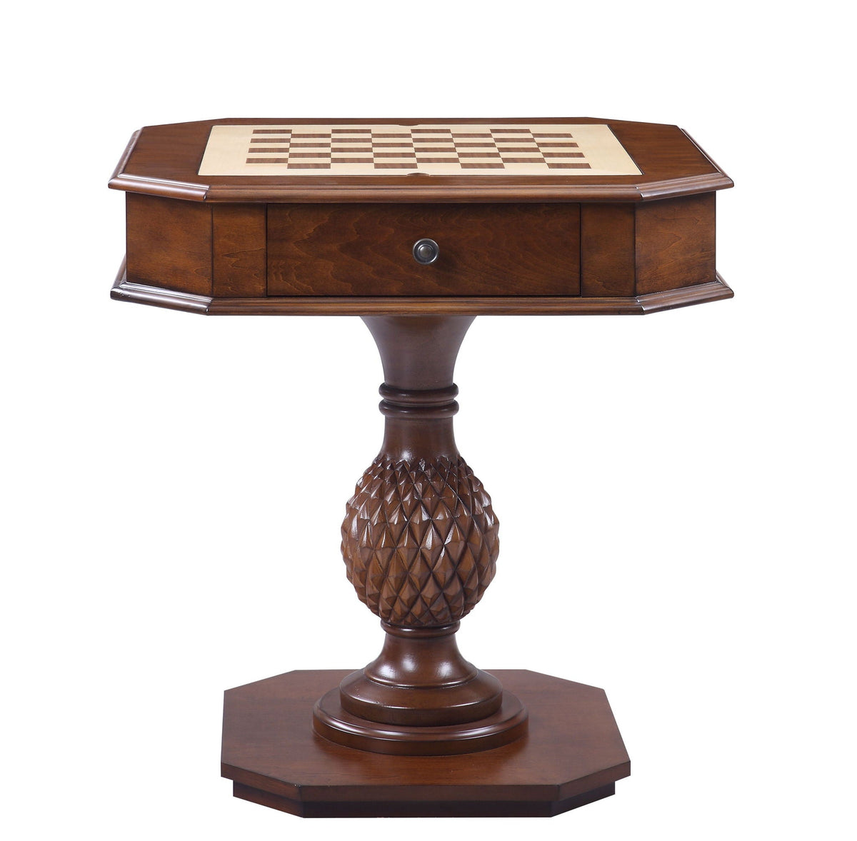 Cherry Wood 3-in-1 Reversible Game Table with Storage Drawers