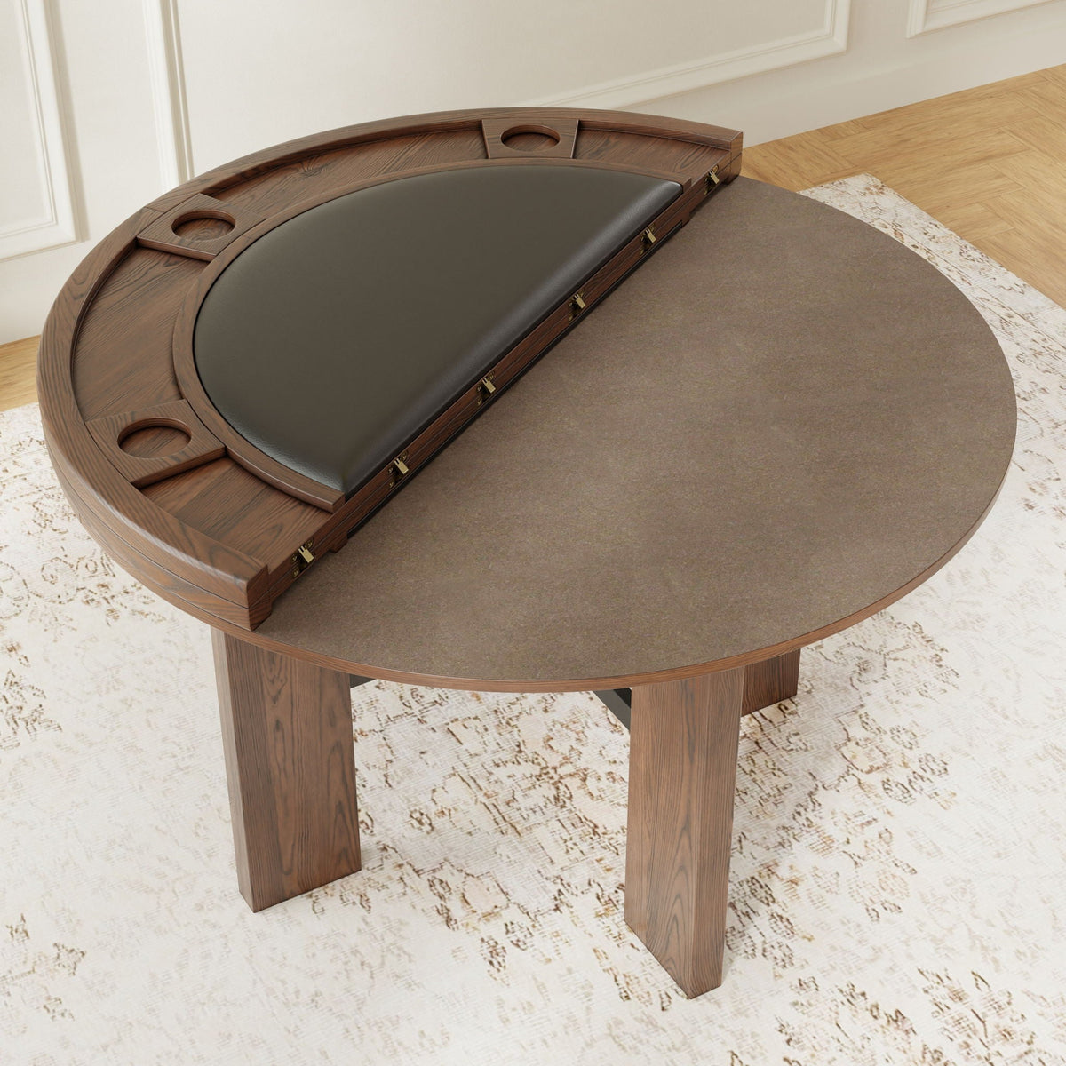 2 in 1 Dining and Game Table with Dual-Purpose Top