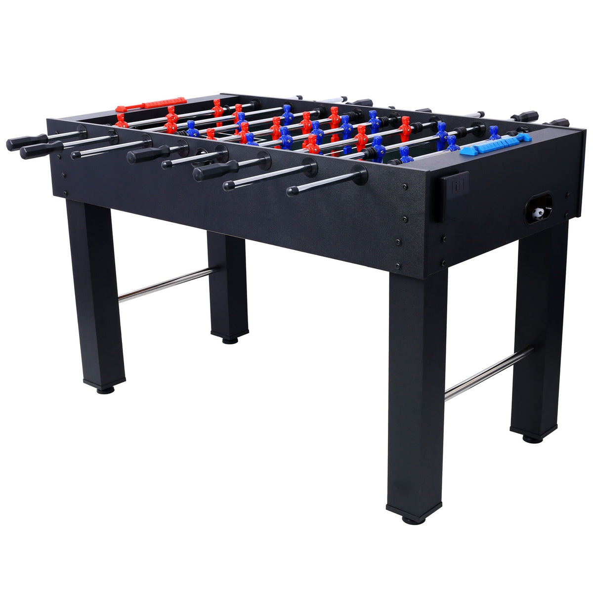 Hurricane Foosball Table with Steel and Wood Construction - Yellow, Black, or Light Brown