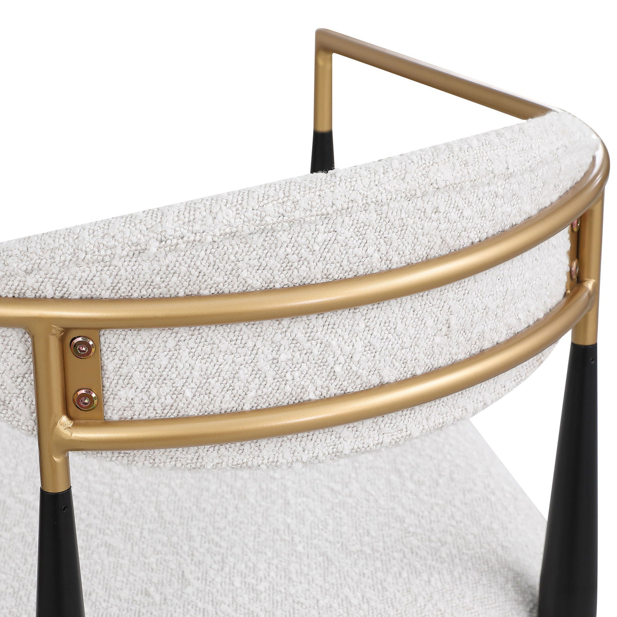 Upholstered Bar Stools with Backs for Kitchen Island - Set of 2 - Beige