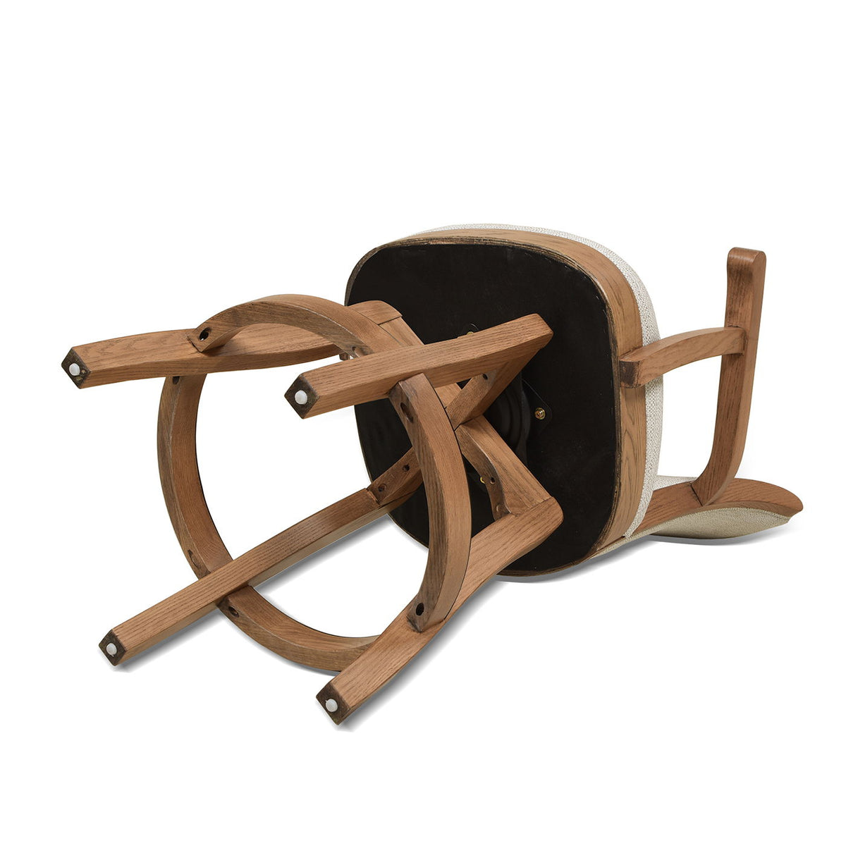 Swivel Counter Height Bar Stool with High Backrest and Solid Hardwood - Multiple Colors