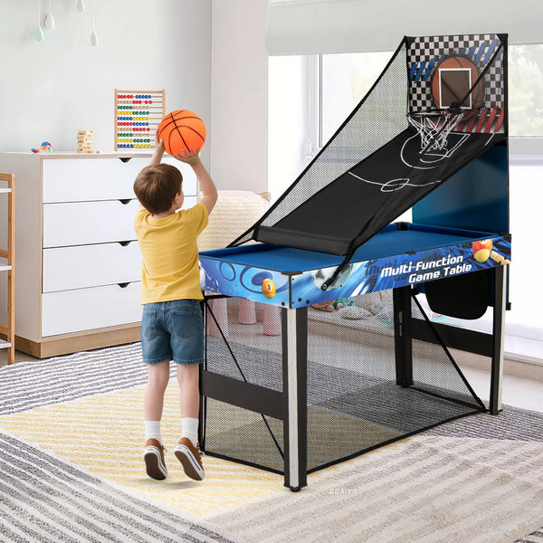 10-in-1 Combo Multi-Game Table Set - Blue