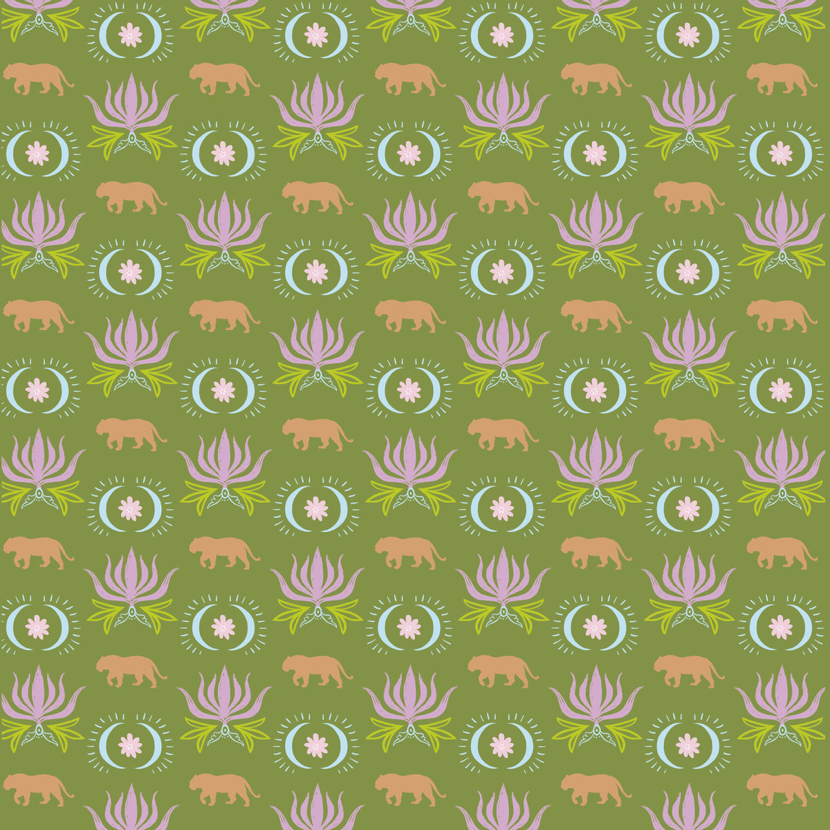 Moon Tiger Double-Sided Mahjong Mat