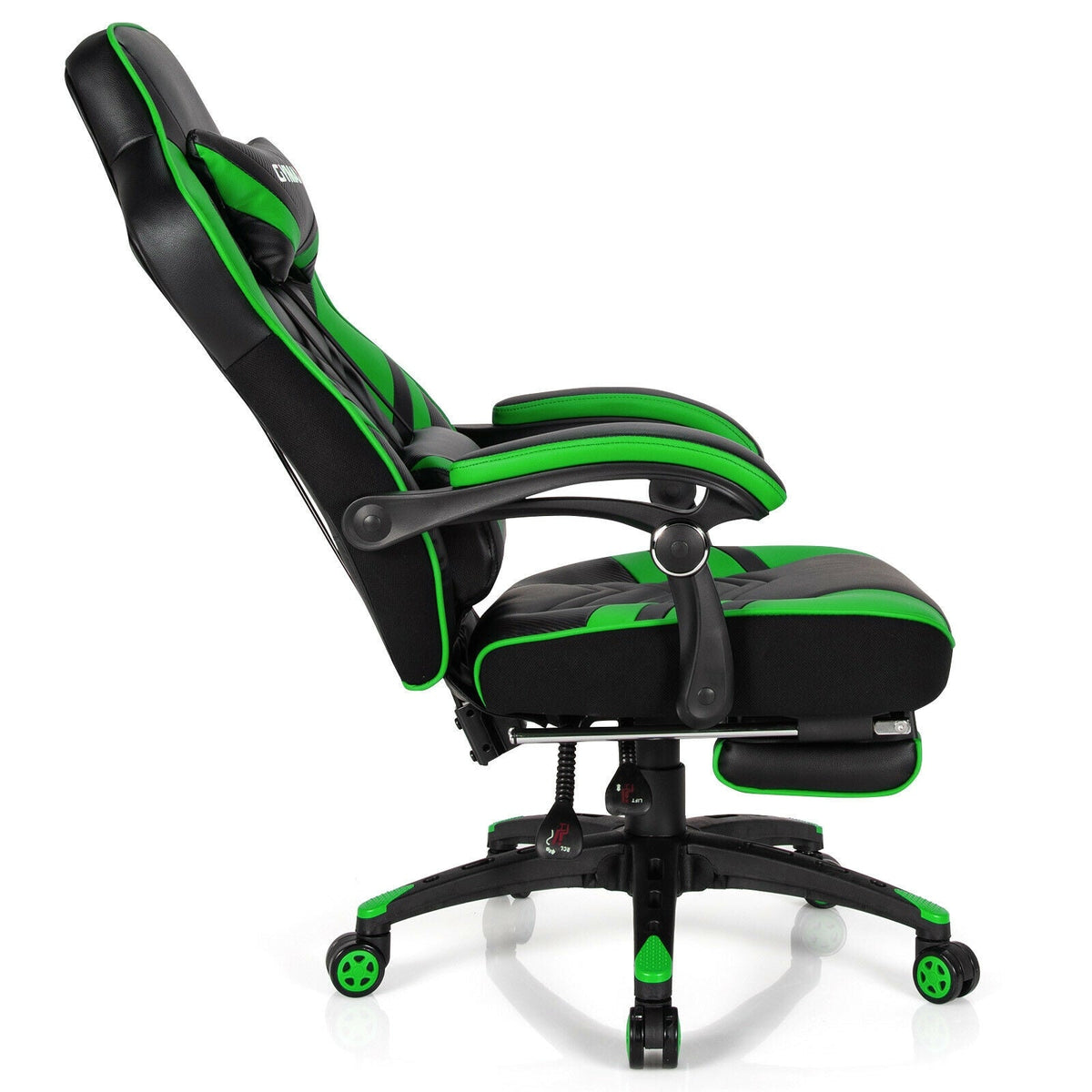 Adjustable Ergonomic Gaming Chair with Footrest - 6 Color Options