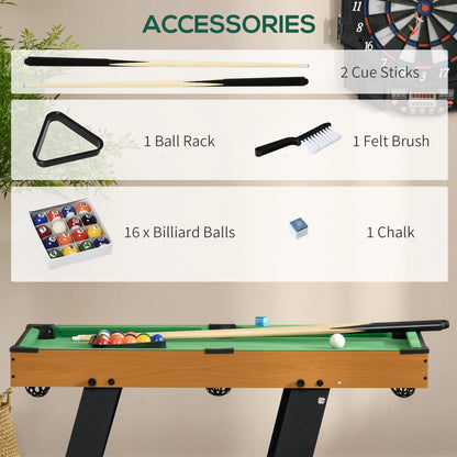 38" Mini Pool Table Set Tabletop Billiards Game with Easy Folding for Storage, with Balls, Cues, Chalk, Brush
