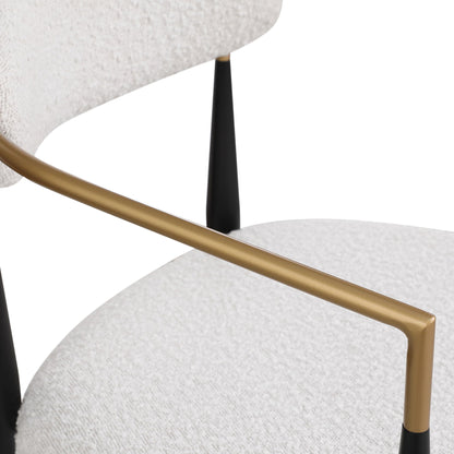 Upholstered Bar Stools with Backs for Kitchen Island - Set of 2 - Beige