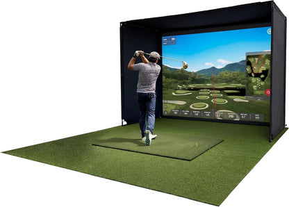 Golf Simulator Enclosure Kit – Choose 8X8 Ft, 10X8 Ft, or 12X8 Ft – Complete Frame + Enclosure + HD Impact Screen (Home Indoor/Outdoor Practice)