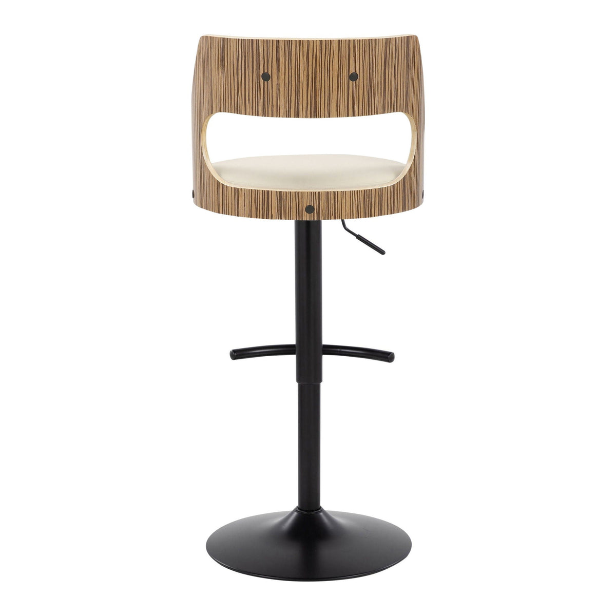 Cecina Contemporary Adjustable Barstool with Swivel - Set of 2