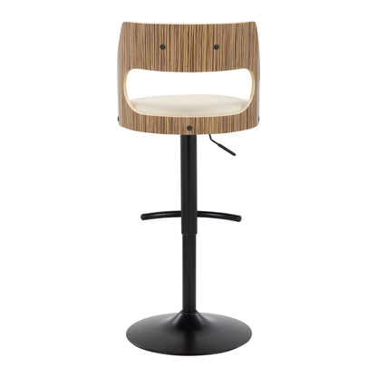 Cecina Contemporary Adjustable Barstool with Swivel - Set of 2