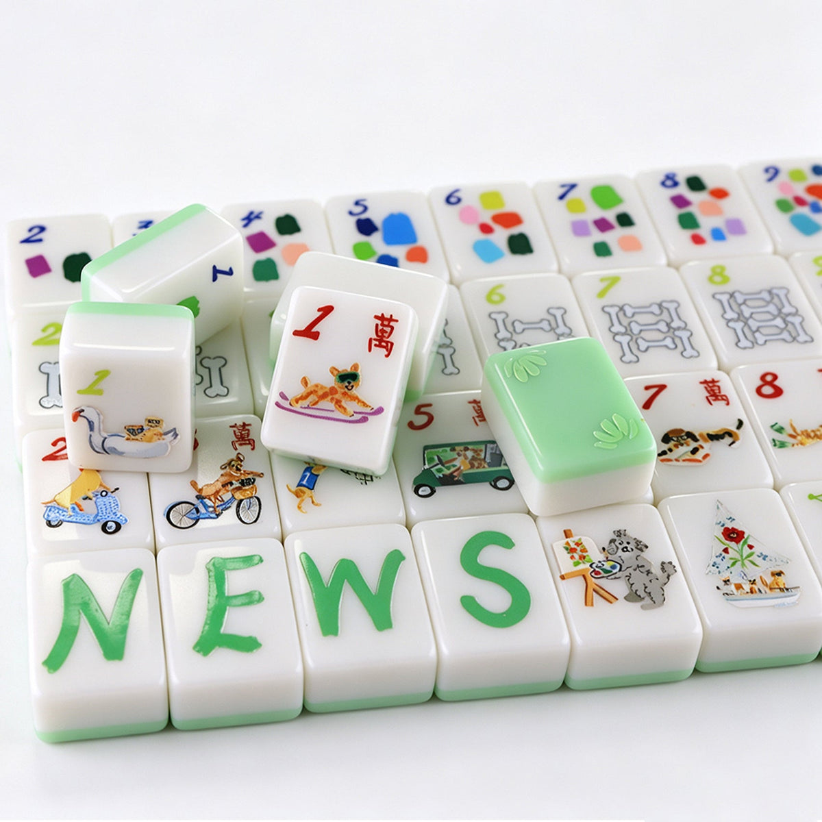 Doggie Dog Mahjong Tiles