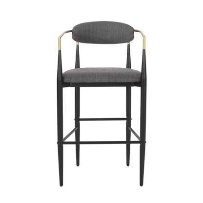 Upholstered Bar Stools With Backs For Kitchen Island (Set of 2)