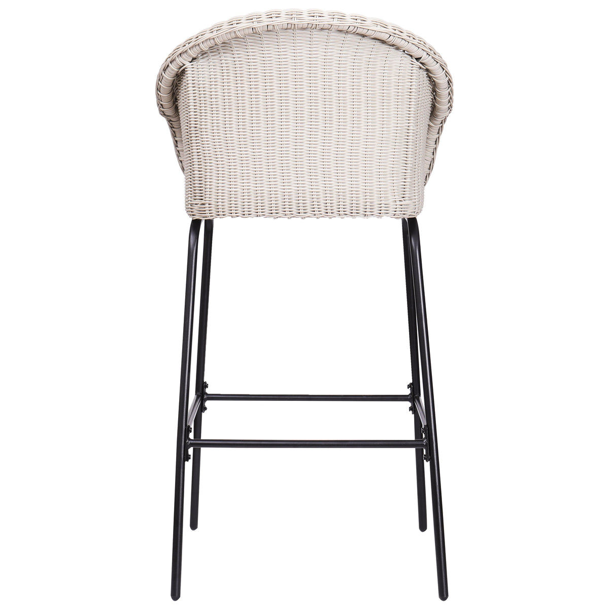 Ladd Metal Wicker Barstool Set of 2