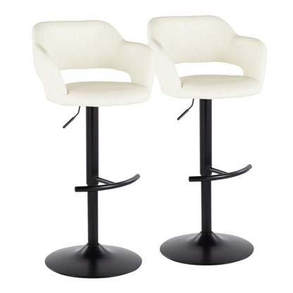 Margarite - Contemporary Adjustable Barstool With Swivel (Set of 2)