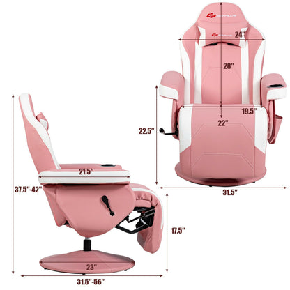 Ergonomic High Back Massage Gaming Chair with 8-Mode Lumbar Massage - 5 Color Options