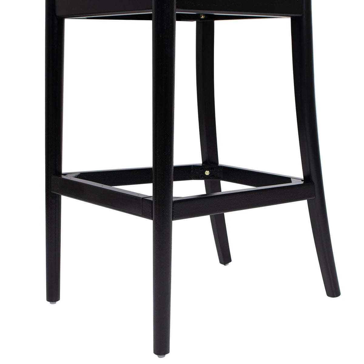 Curved Back Cane Bar Stools with Natural Cane Webbing - Black or White