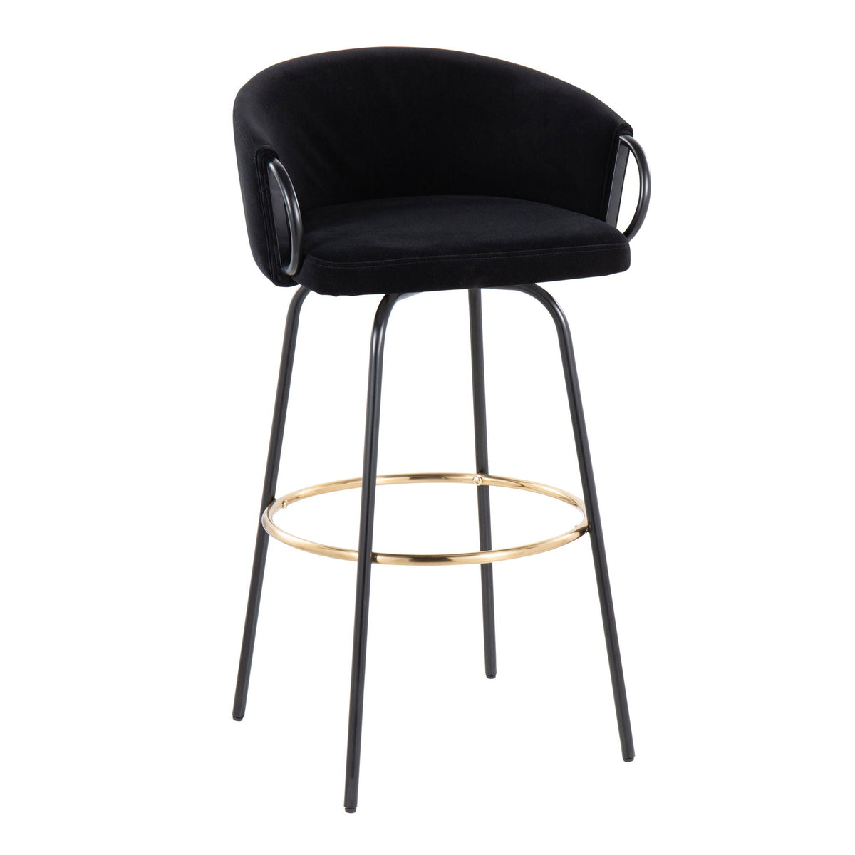Claire Contemporary Barstools with Footrest, Set of 2 - Multiple Colors