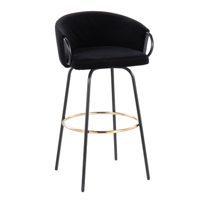 Claire Contemporary Barstools with Footrest, Set of 2 - Multiple Colors