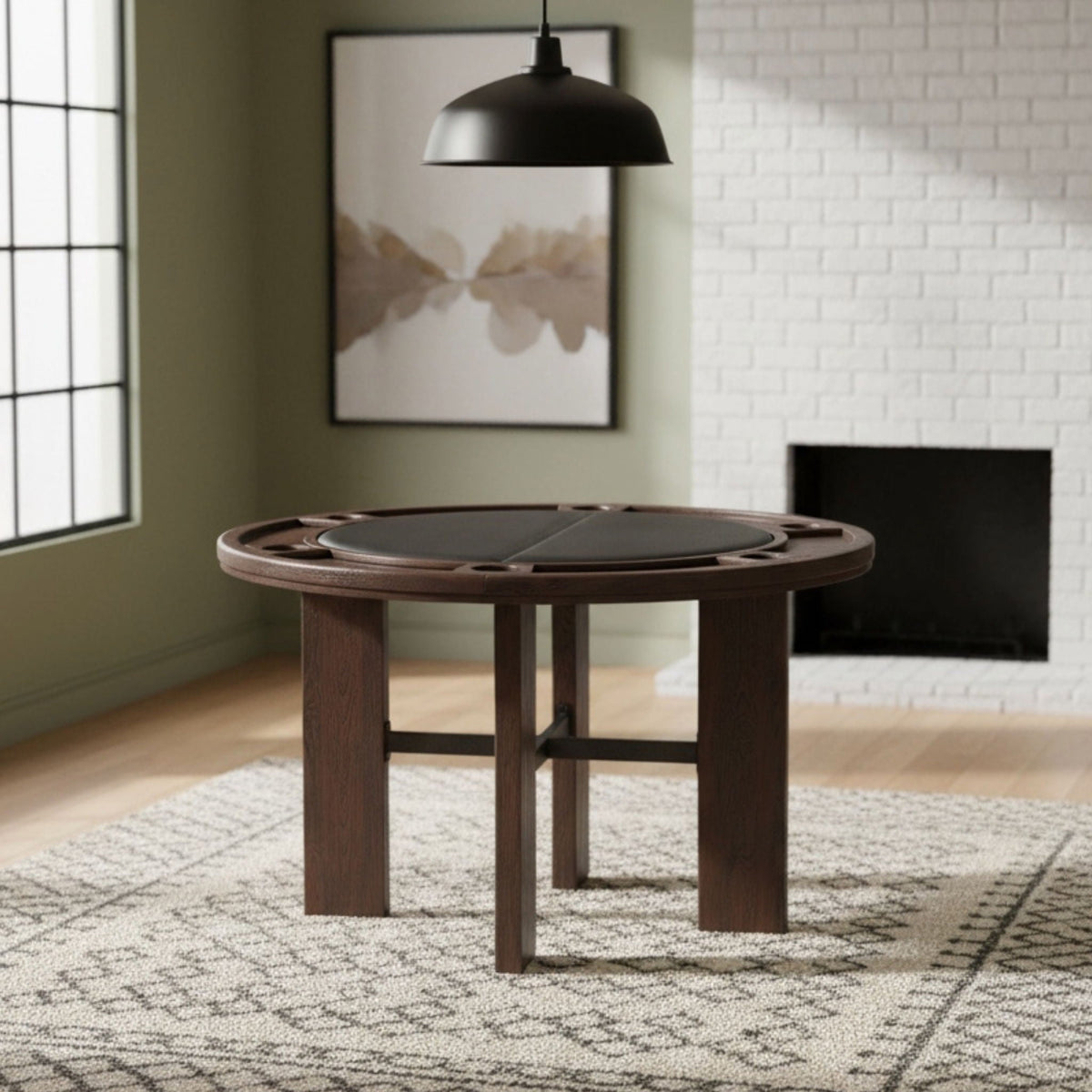 2 in 1 Dining and Game Table with Dual-Purpose Top