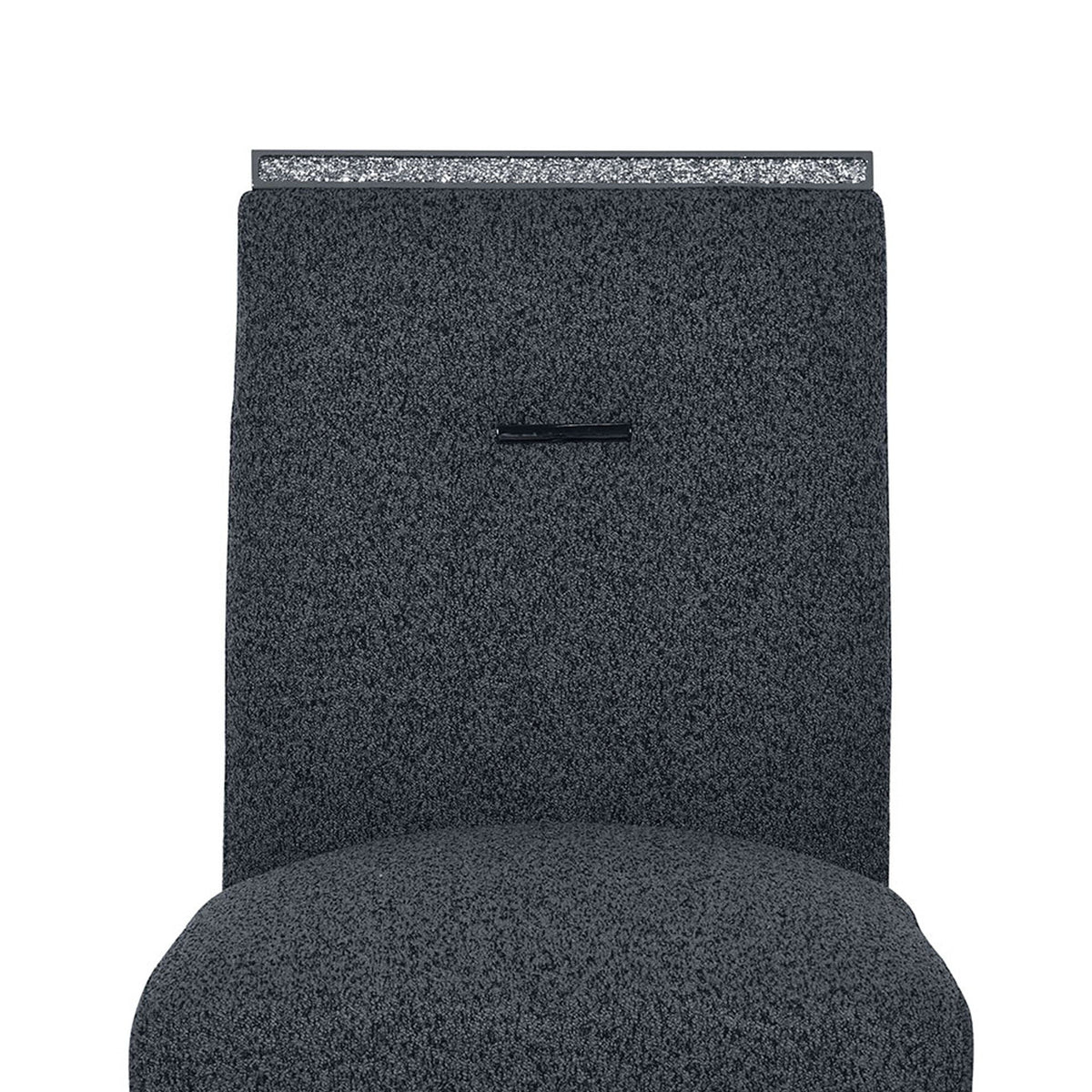 Bar Stools Set of 2 with Cushioned Seat and Slat Back - Dark Gray