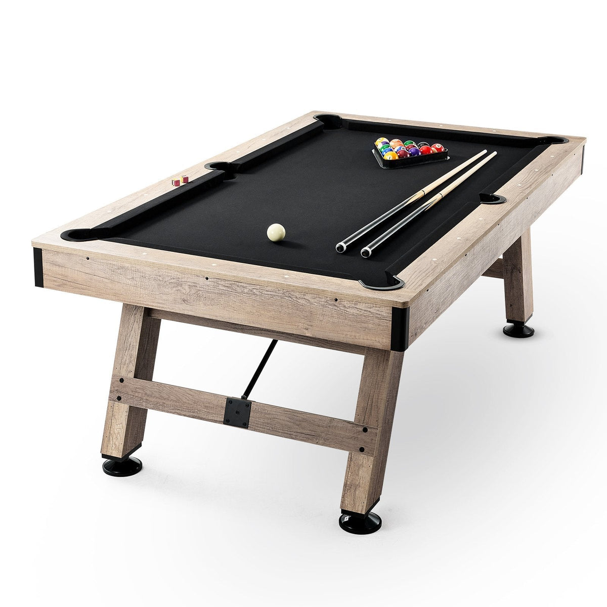 VEVOR 7-Foot Billiards Table with Adjustable Legs and Accessories