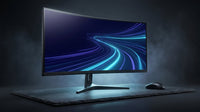 34 In. 1500R Curved Gaming Monitor, WQHD 3440X1440P 144Hz Ultra-Wide Computer Screen W/Freesync, Hdmi&Displayport, Black — Lifestyle