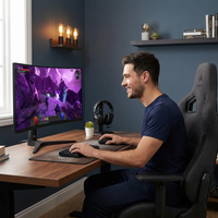 34 In. 1500R Curved Gaming Monitor, WQHD 3440X1440P 144Hz Ultra-Wide Computer Screen W/Freesync, Hdmi&Displayport, Black — Lifestyle