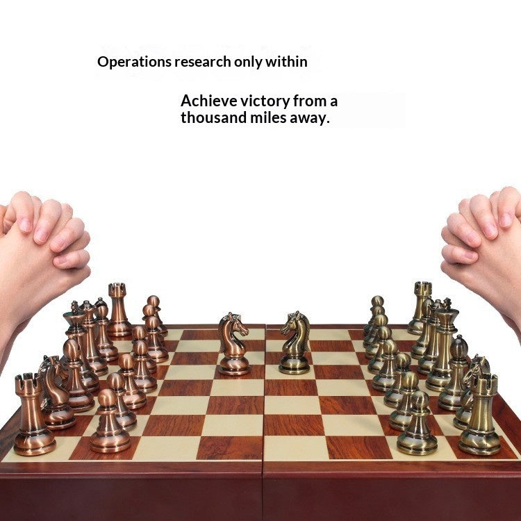 Large-sized Metal Chess Set With Acrylic Pieces