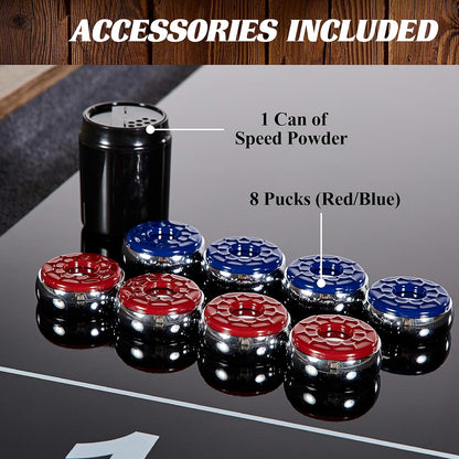 Barrington 9-Foot Shuffleboard Table with Durable Scratch-Resistant Playfield and Eight-Puck Set