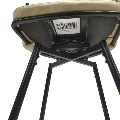 Bar Stool 360 Swivel with Back Footrest - Upholstered, Set of 2