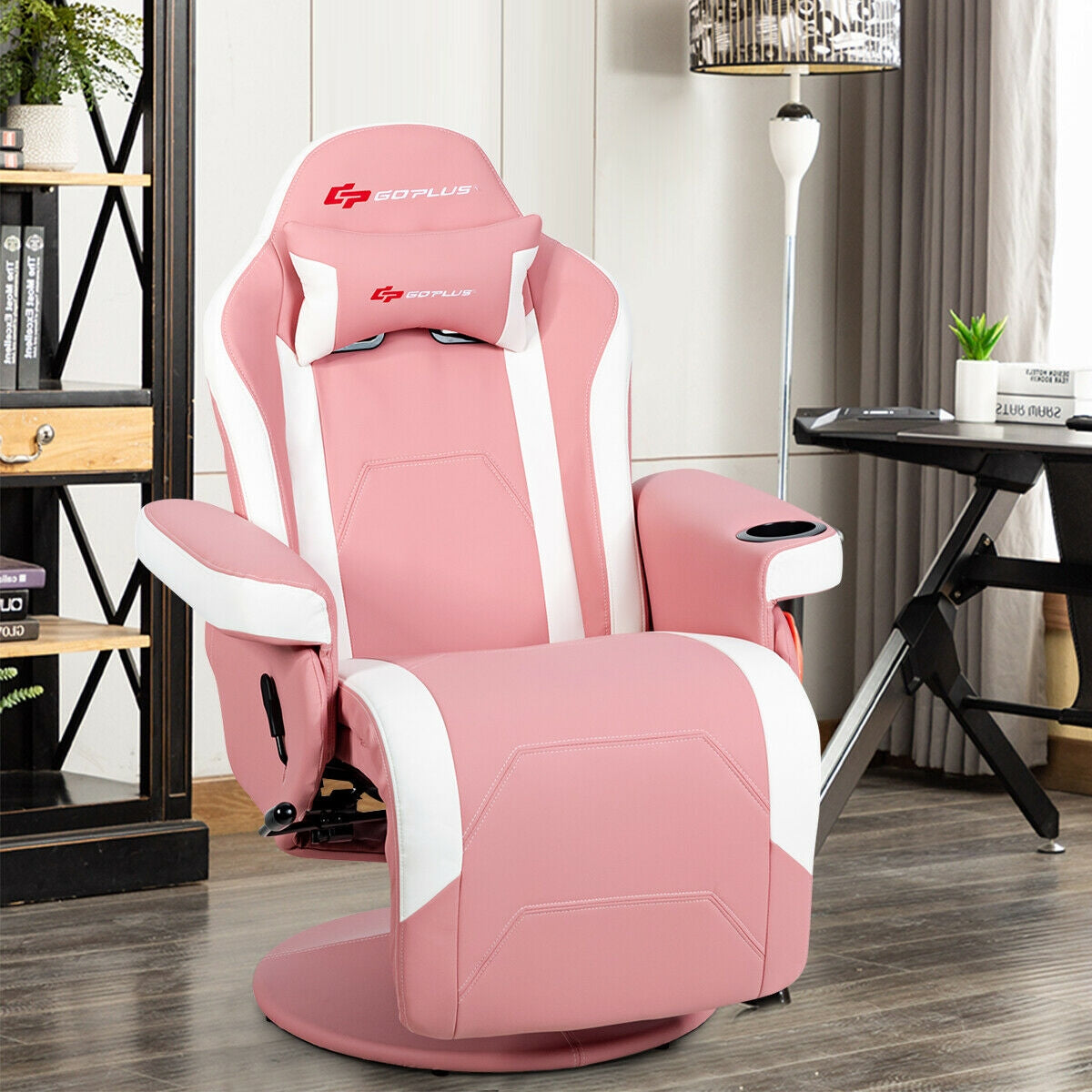 Ergonomic High Back Massage Gaming Chair with 8-Mode Lumbar Massage - 5 Color Options
