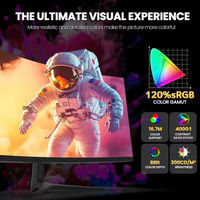 34 In. 1500R Curved Gaming Monitor, WQHD 3440X1440P 144Hz Ultra-Wide Computer Screen W/Freesync, Hdmi&Displayport, Black