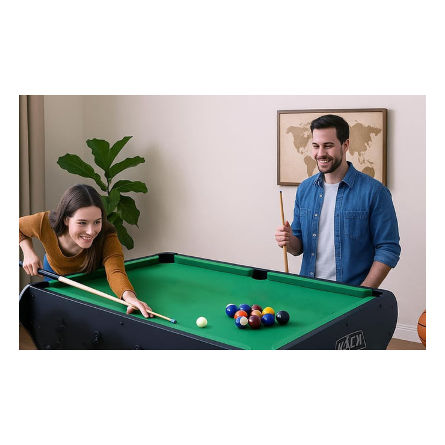 KICK Triplex 55″ 3-In-1 Swivel Multi Game Table