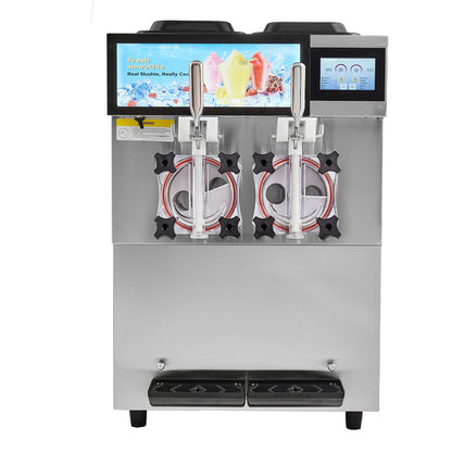 2 X 12L / 3.17 Gal Commercial Slushy Machine Margarita Smoothie Frozen Drink