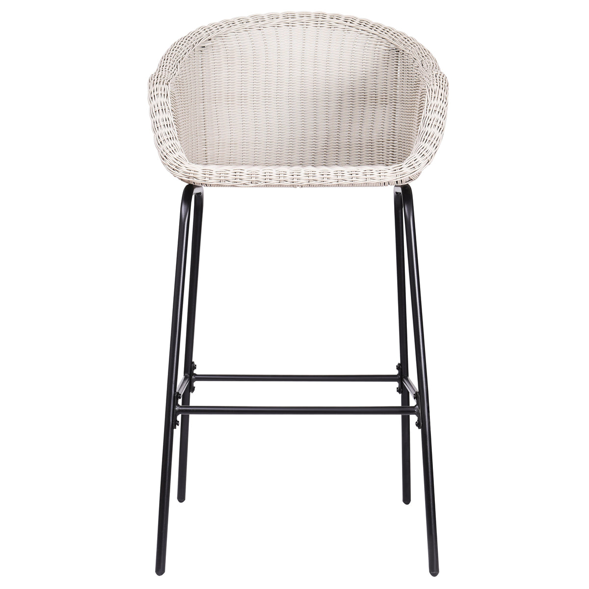 Ladd Metal Wicker Barstool Set of 2