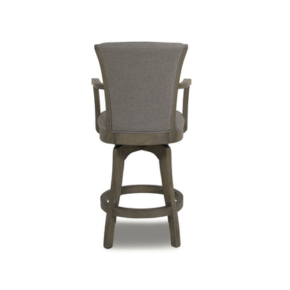 Swivel Counter Height Bar Stool with High Backrest and Solid Hardwood - Multiple Colors