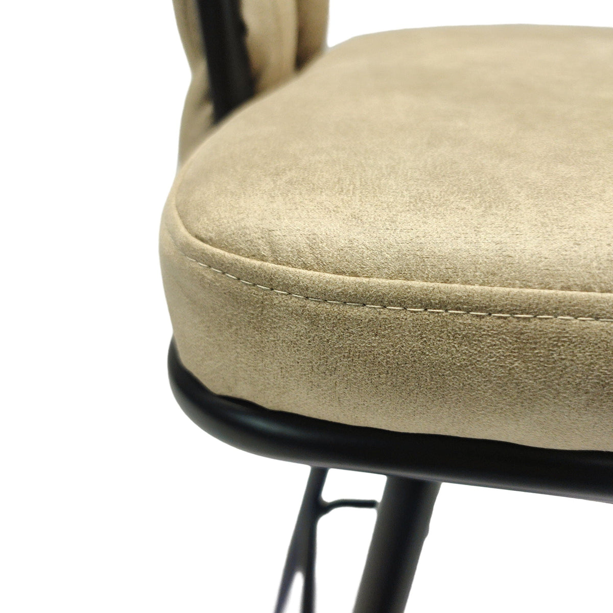 Bar Stool 360 Swivel with Back Footrest - Upholstered, Set of 2