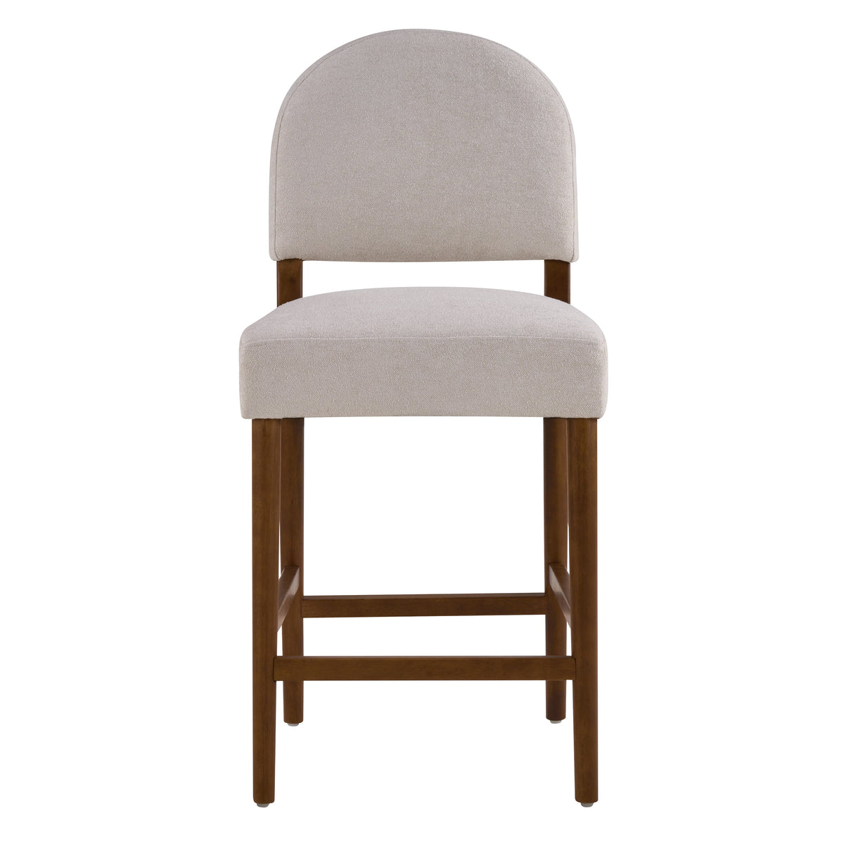 26-Inch Seat Height Bar Stool with Light Gray Fabric - Light Gray