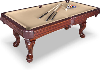Augusta 8 Ft Furniture Pool Table – Includes Cue Sticks, Billiard Balls – Classic Design Perfect for Family, Home, Dining, or Living Room