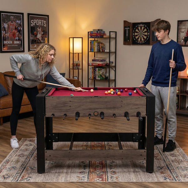 49" 3-in-1 Flip Combo Game Table | Pool, Foosball & Table Tennis