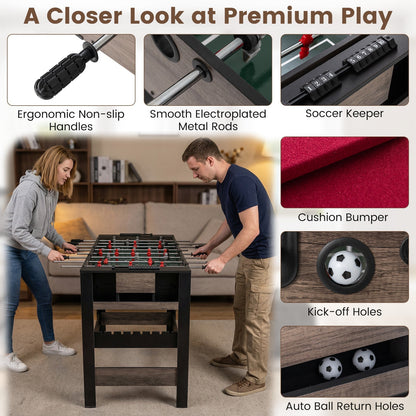 49" 3-in-1 Flip Combo Game Table | Pool, Foosball & Table Tennis