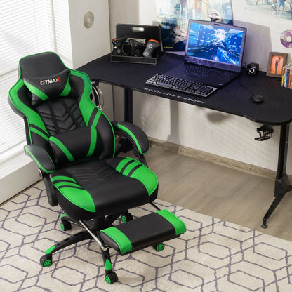Adjustable Ergonomic Gaming Chair with Footrest - 6 Color Options
