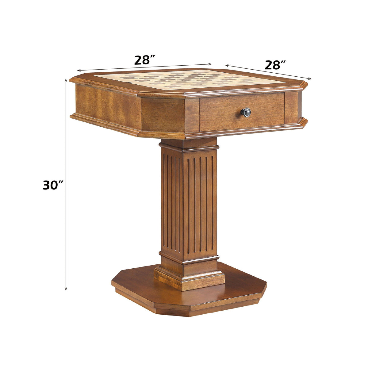 2-in-1 Game Table with Storage Drawers - Walnut