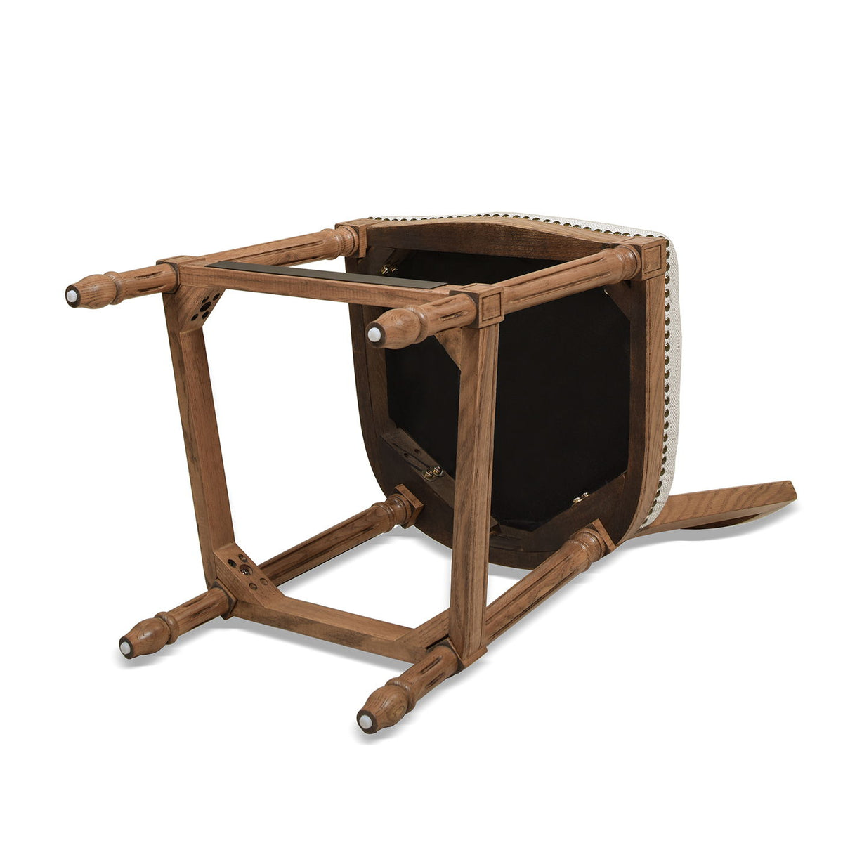 Rattan Wicker High Back Counter Bar Stool with Oak Frame - Gray or Dark Brown
