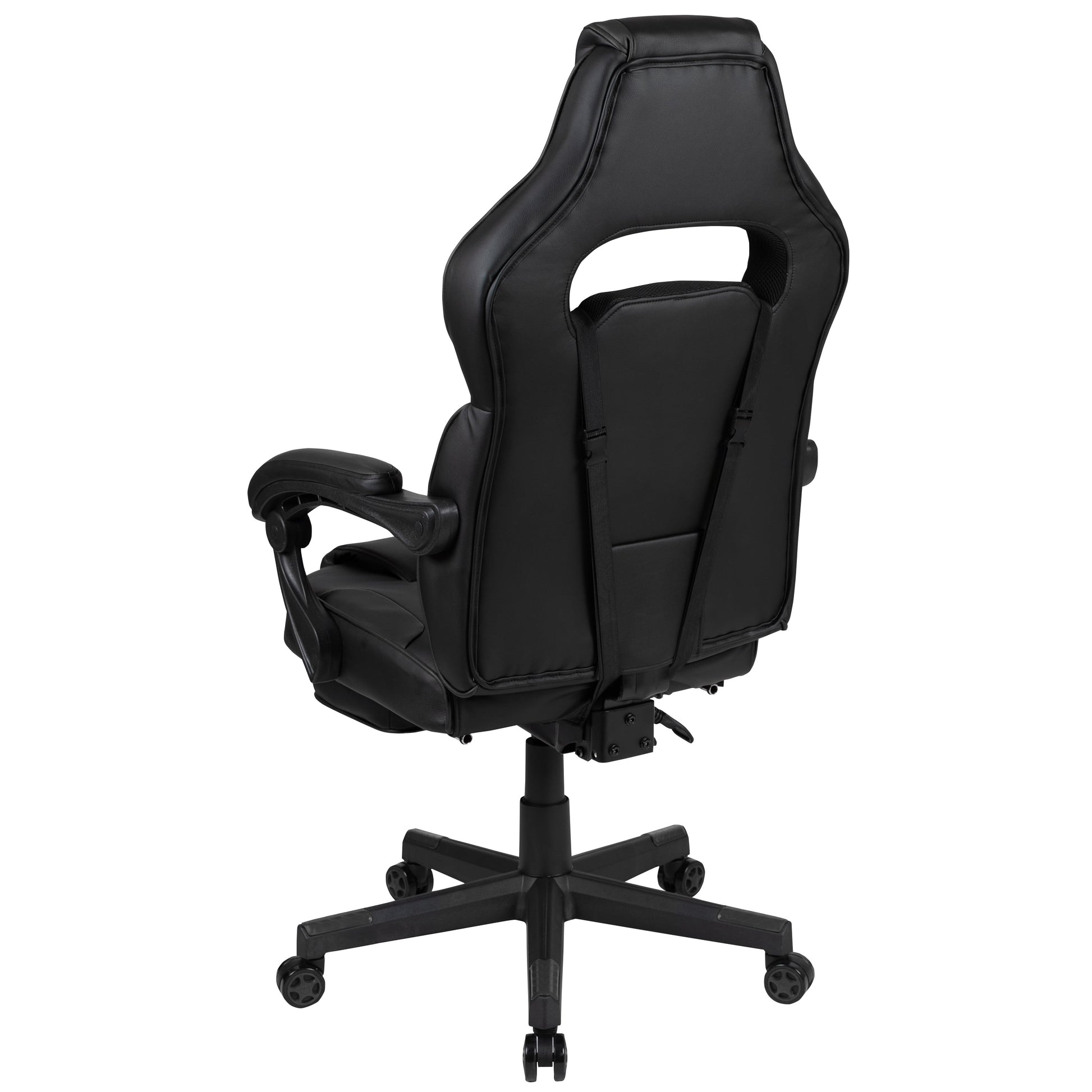 Black Ergonomic Gaming Chair -Recline Back/Arms, Footrest, Massaging Lumbar