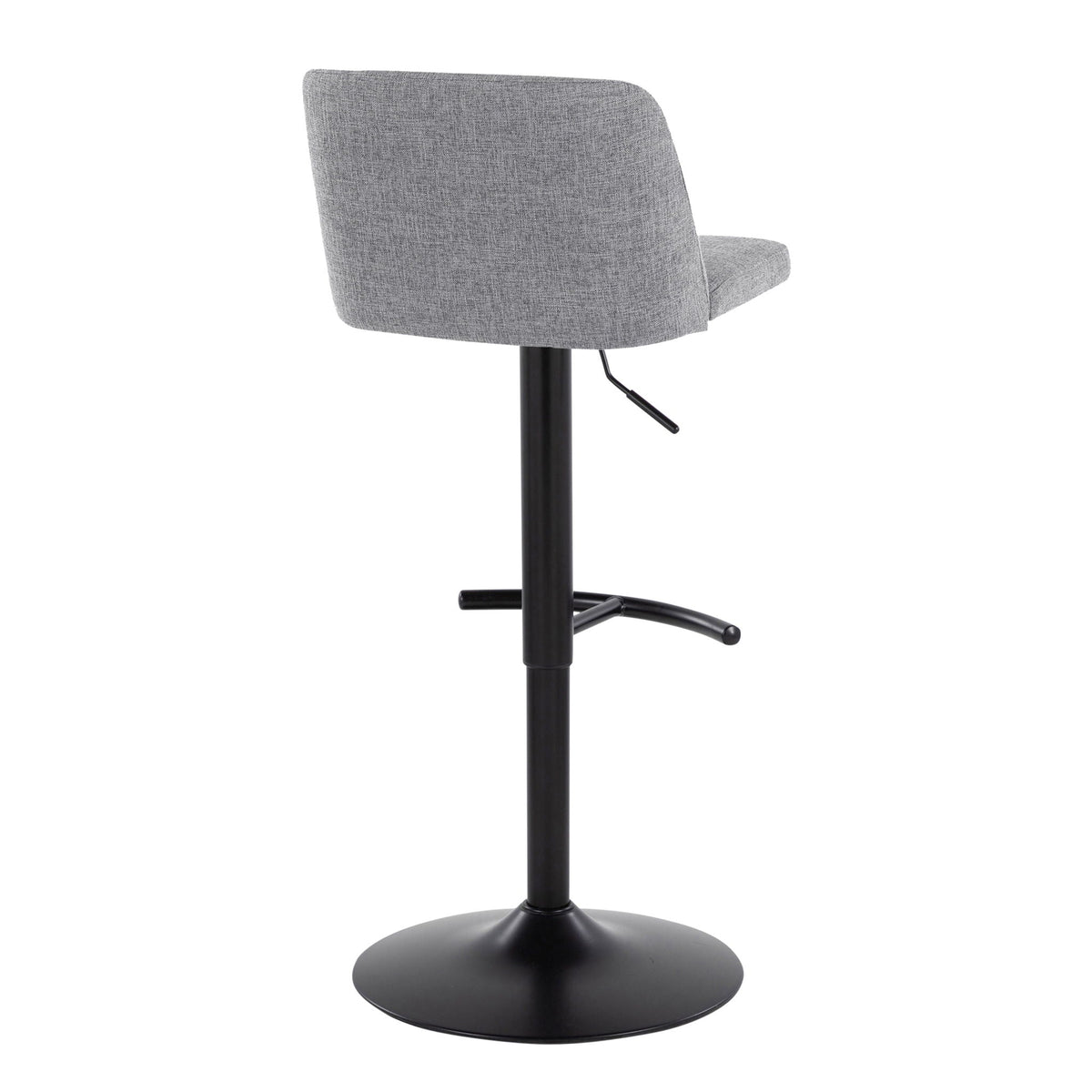 Contemporary Adjustable Bar Stool Set with Rounded T Footrest - Multiple Colors