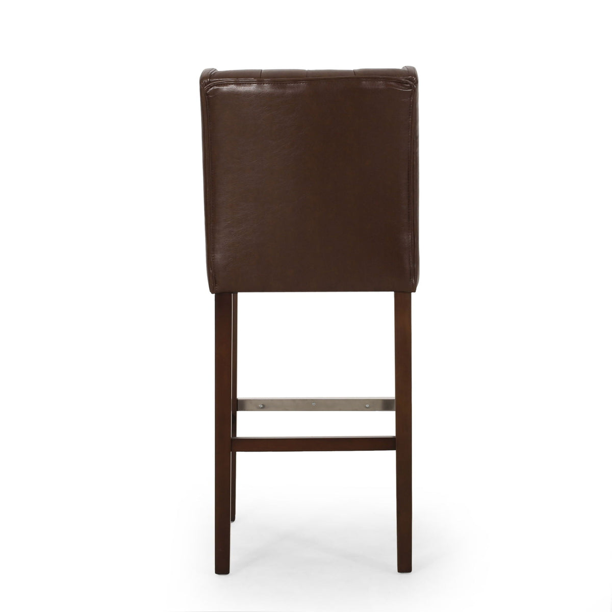 Upholstered Barstool with Button Tufted Wing Back - Multiple Colors